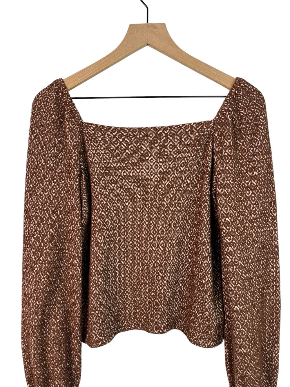 Madewell Jacquard Puff-Sleeve Crop Top